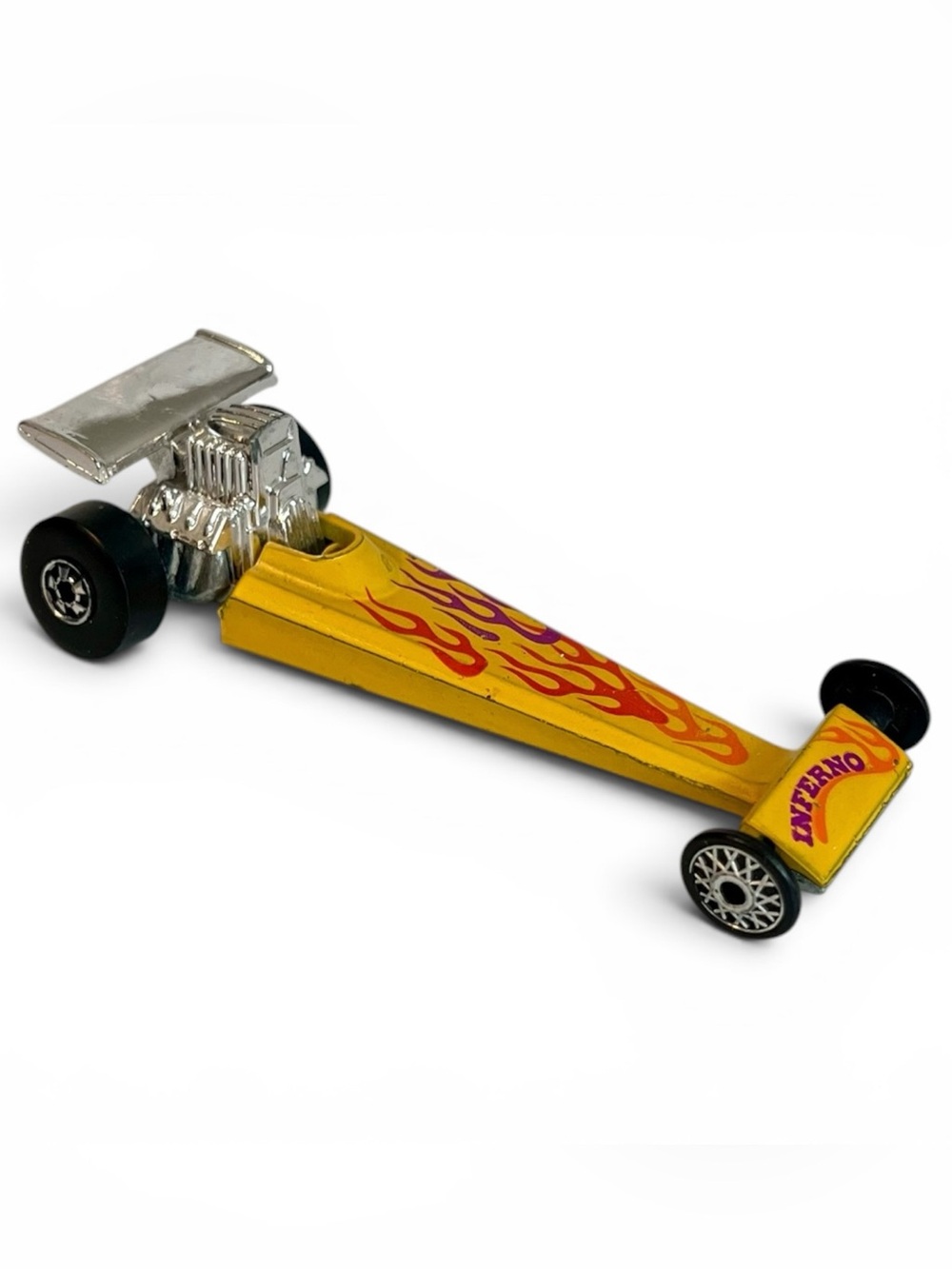 Hot Wheels INFERNO - Flying Colors Series - Dragster 1976 Mattel Blackwall